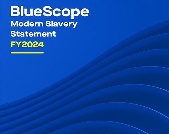 FY2024 BlueScope Modern Slavery report cover