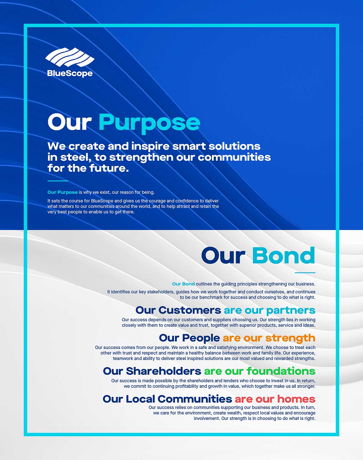 BlueScope Purpose and Bond